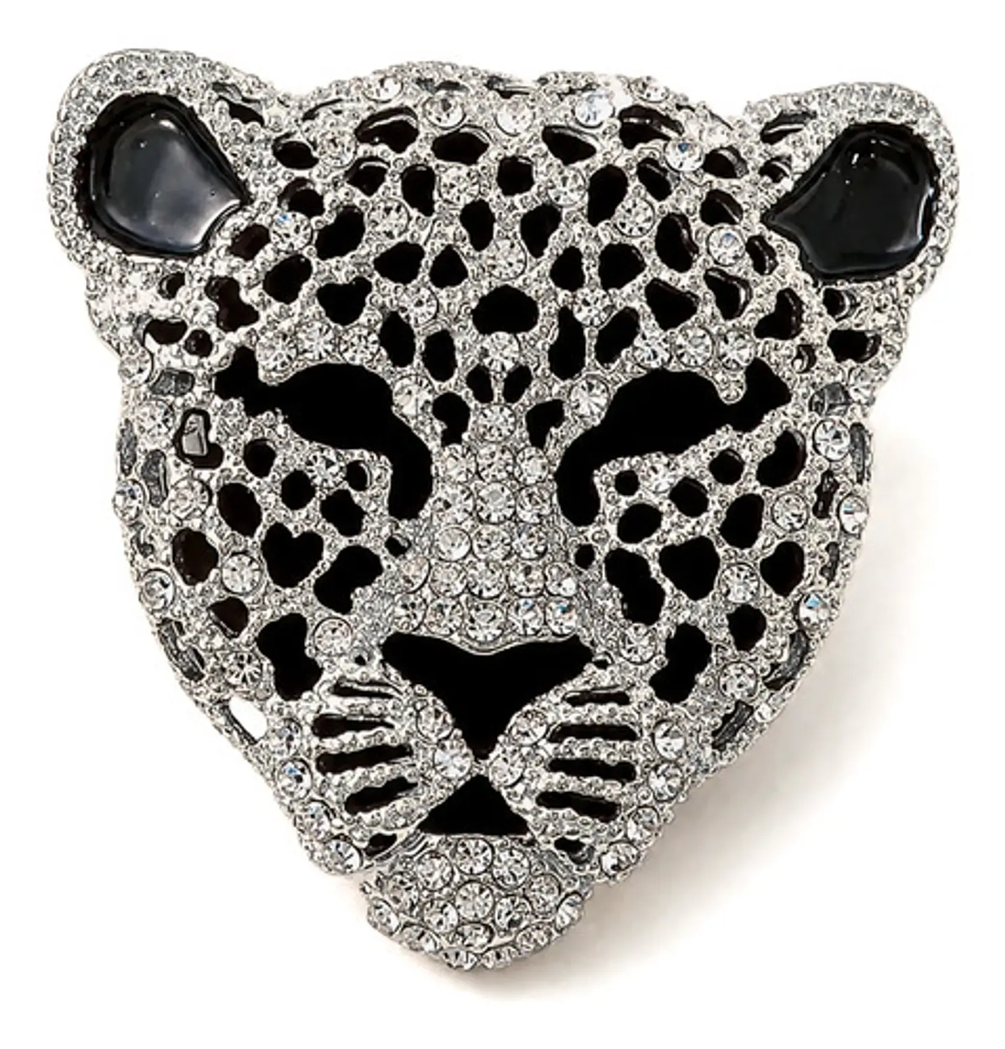Broche De Alfiler Hombres Y Mujeres Cabeza Leopardo Cristal 9