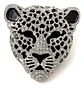 Broche De Alfiler Hombres Y Mujeres Cabeza Leopardo Cristal - Miniatura 9