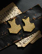 Set 2 Dijes Vikingos De Acero Para Hombres Amuletos Mjölnir - Miniatura 9