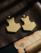 Set 2 Dijes Vikingos De Acero Para Hombres Amuletos Mjölnir - Miniatura 10