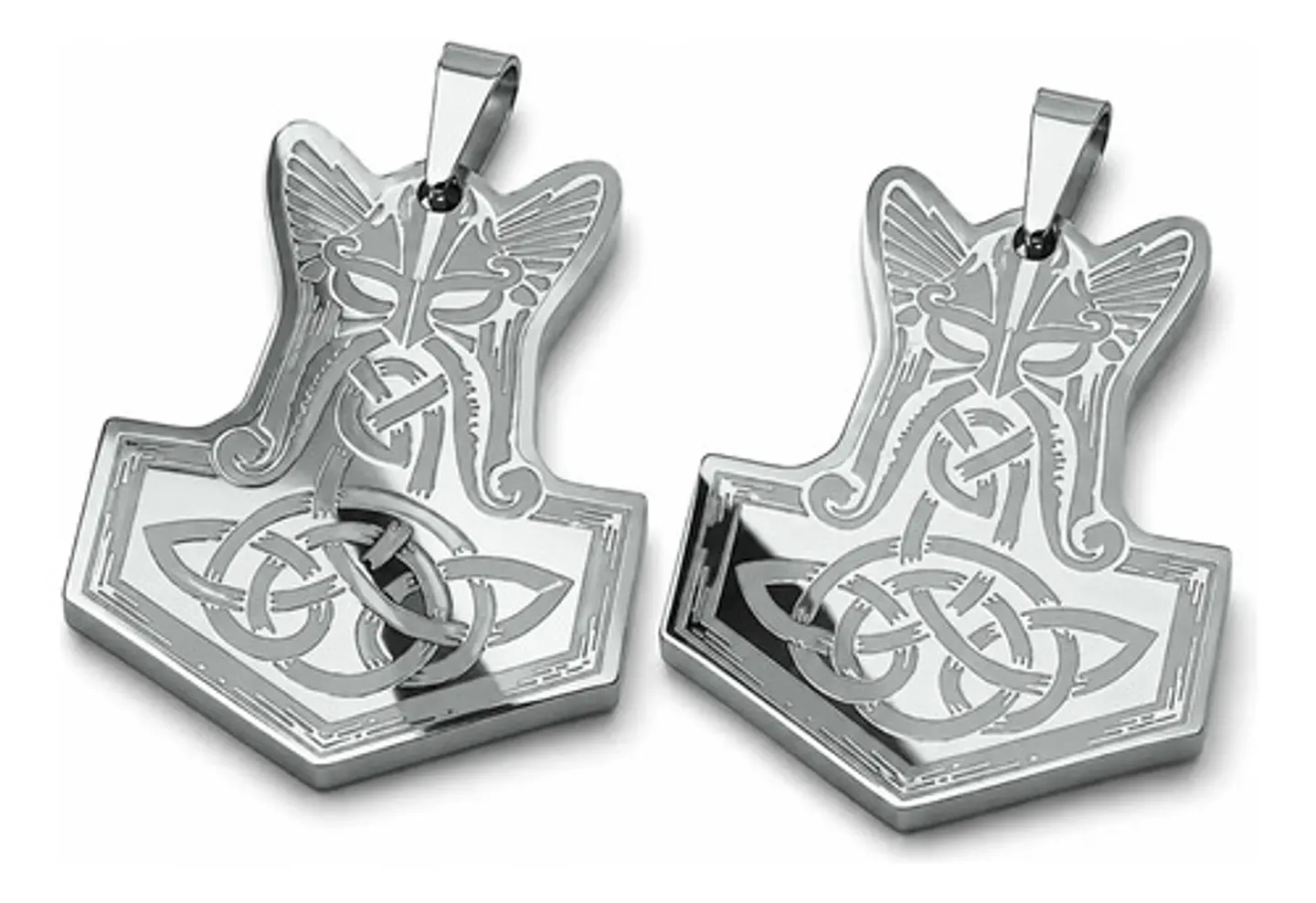 Set 2 Dijes Vikingos De Acero Para Hombres Amuletos Mjölnir 11