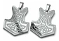 Set 2 Dijes Vikingos De Acero Para Hombres Amuletos Mjölnir - Miniatura 11