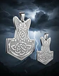 Set 2 Dijes Vikingos De Acero Para Hombres Amuletos Mjölnir - Miniatura 12