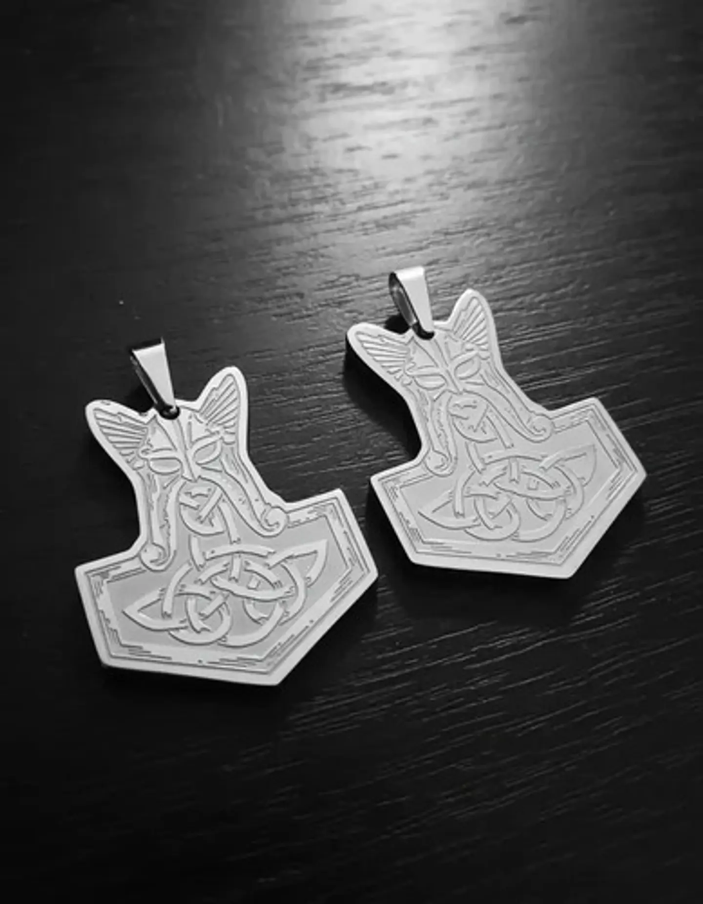 Set 2 Dijes Vikingos De Acero Para Hombres Amuletos Mjölnir 16