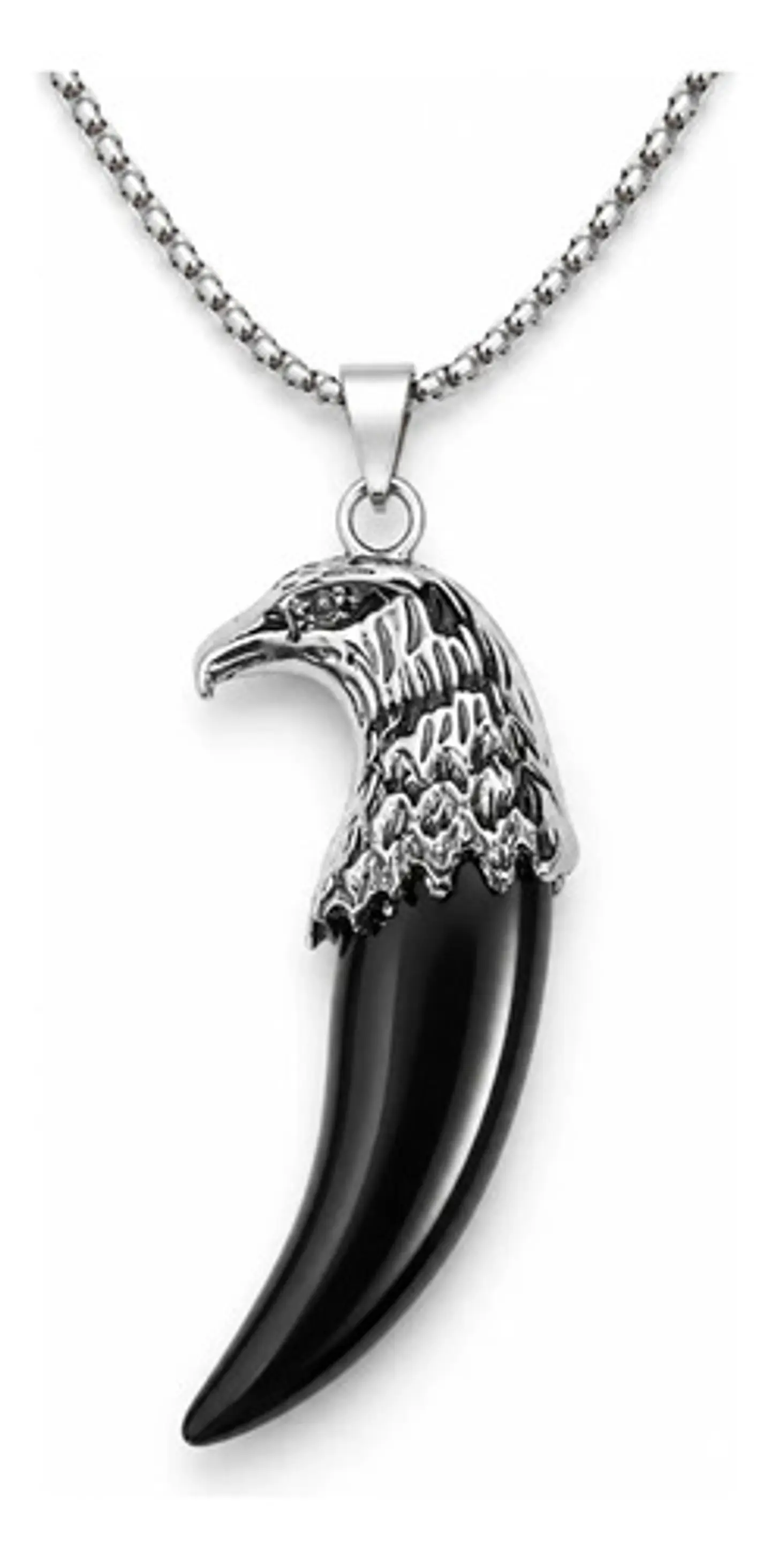 Collar Urbano Para Hombre Y Mujer Dije Aguila Forma Diente 1