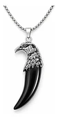 Collar Urbano Para Hombre Y Mujer Dije Aguila Forma Diente - Miniatura 1