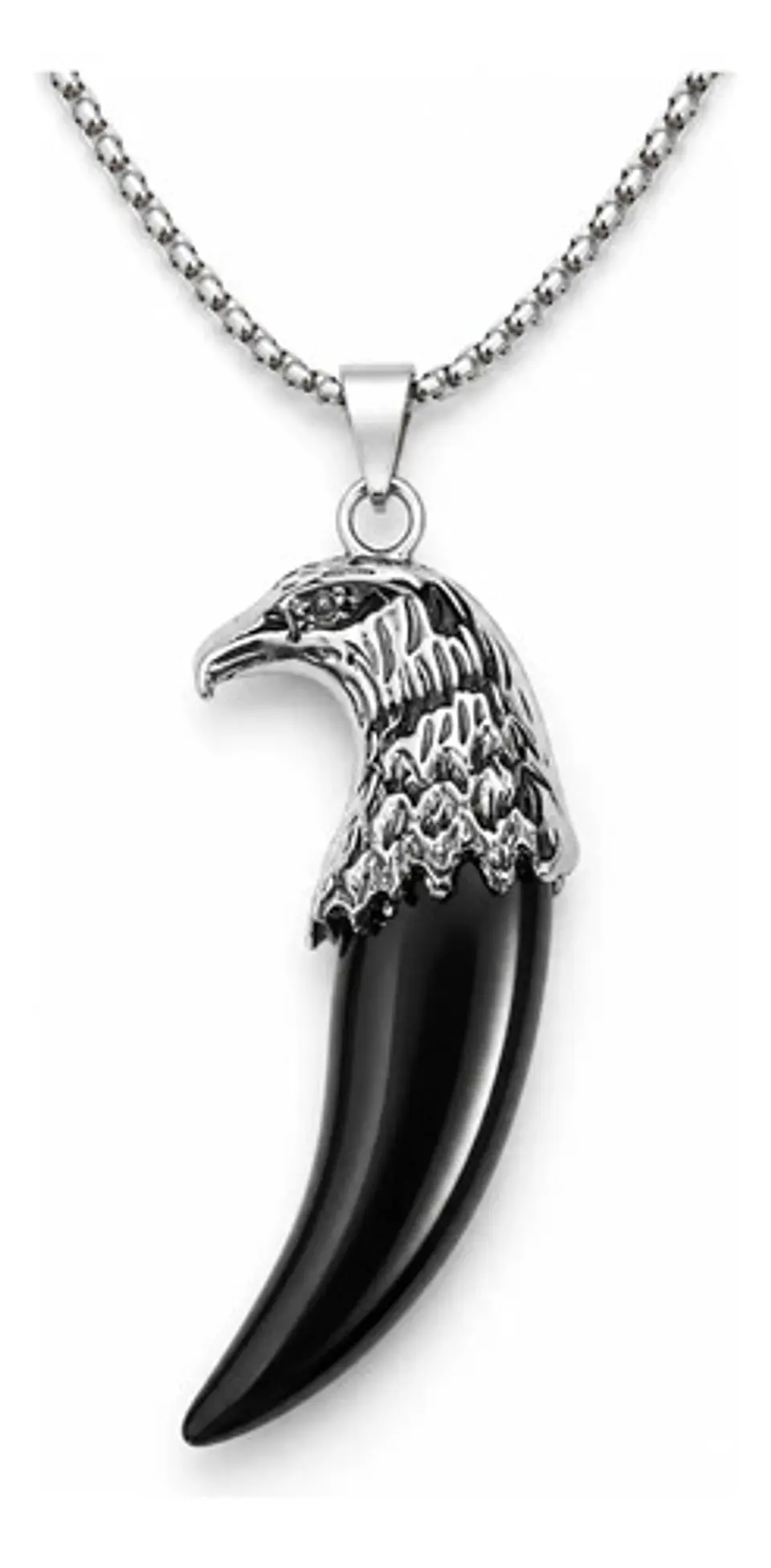 Collar Urbano Para Hombre Y Mujer Dije Aguila Forma Diente 1