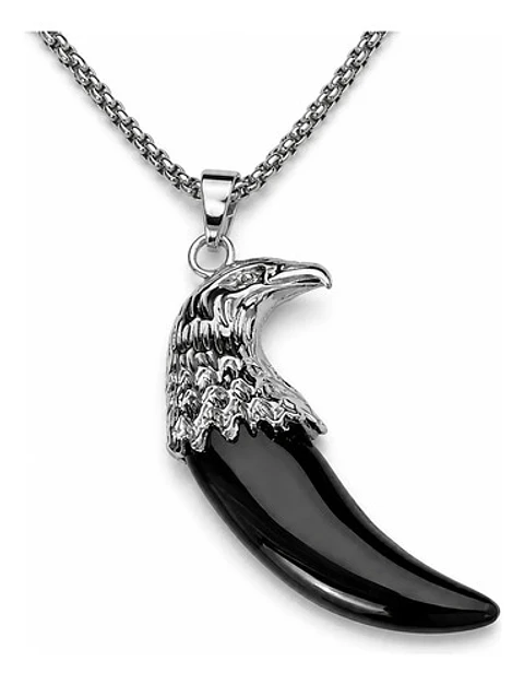 Collar Urbano Para Hombre Y Mujer Dije Aguila Forma Diente