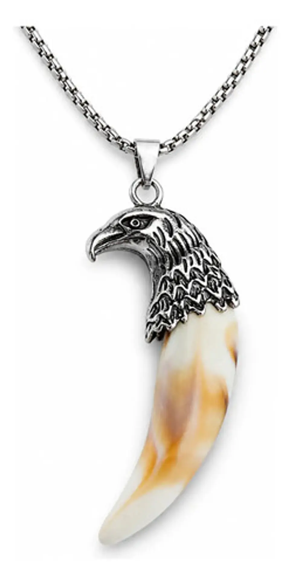 Collar Urbano Para Hombre Y Mujer Dije Aguila Forma Diente 11