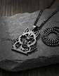 Collar De Acero Para Hombre Y Mujer Dije Bosque Lobo Vikingo - Miniatura 6