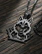 Collar De Acero Para Hombre Y Mujer Dije Bosque Lobo Vikingo - Miniatura 7