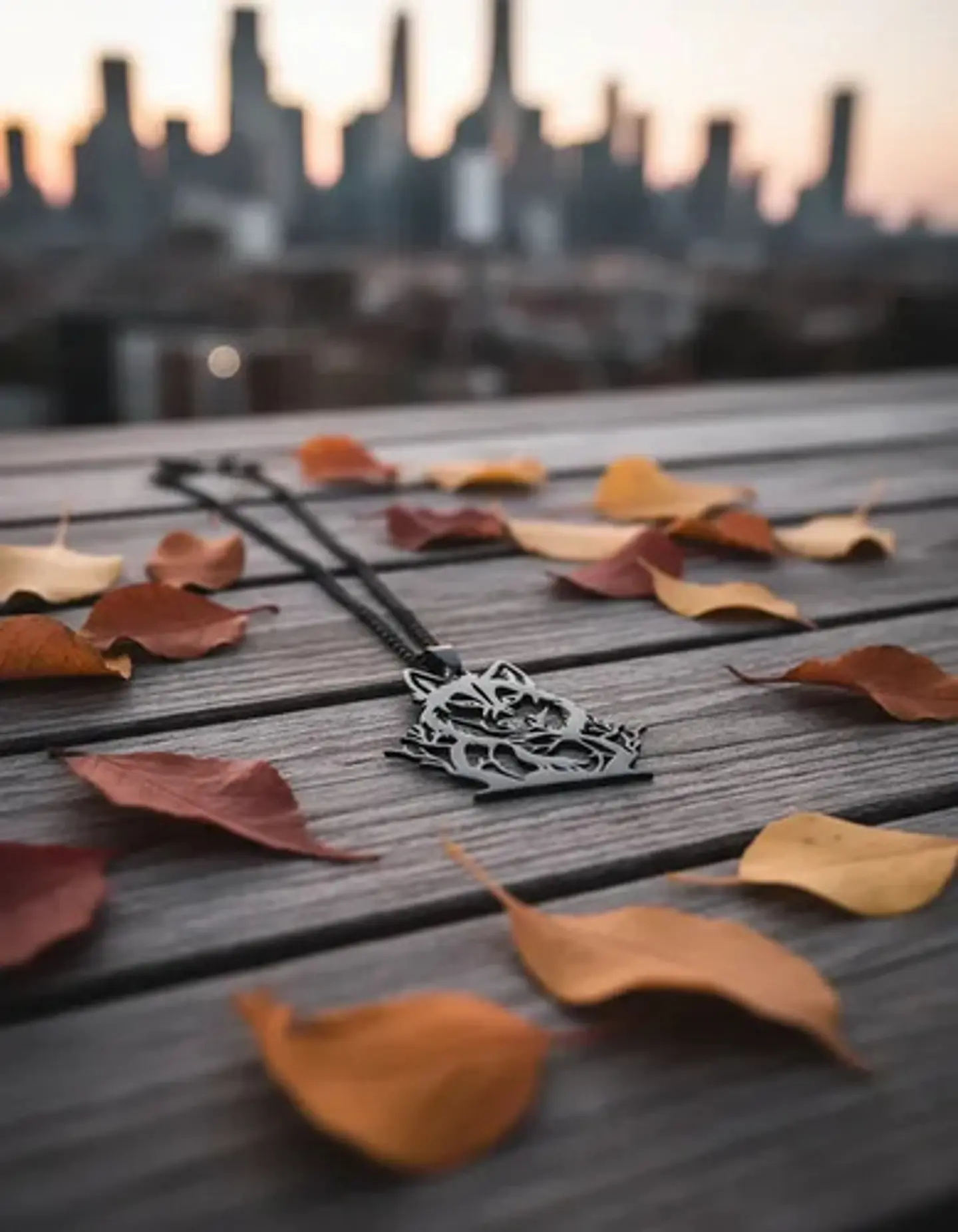 Collar De Acero Para Hombre Y Mujer Dije Bosque Lobo Vikingo 9