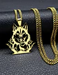 Collar De Acero Para Hombre Y Mujer Dije Bosque Lobo Vikingo - Miniatura 13