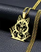 Collar De Acero Para Hombre Y Mujer Dije Bosque Lobo Vikingo - Miniatura 14