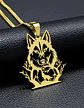 Collar De Acero Para Hombre Y Mujer Dije Bosque Lobo Vikingo - Miniatura 16
