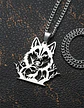 Collar De Acero Para Hombre Y Mujer Dije Bosque Lobo Vikingo - Miniatura 23