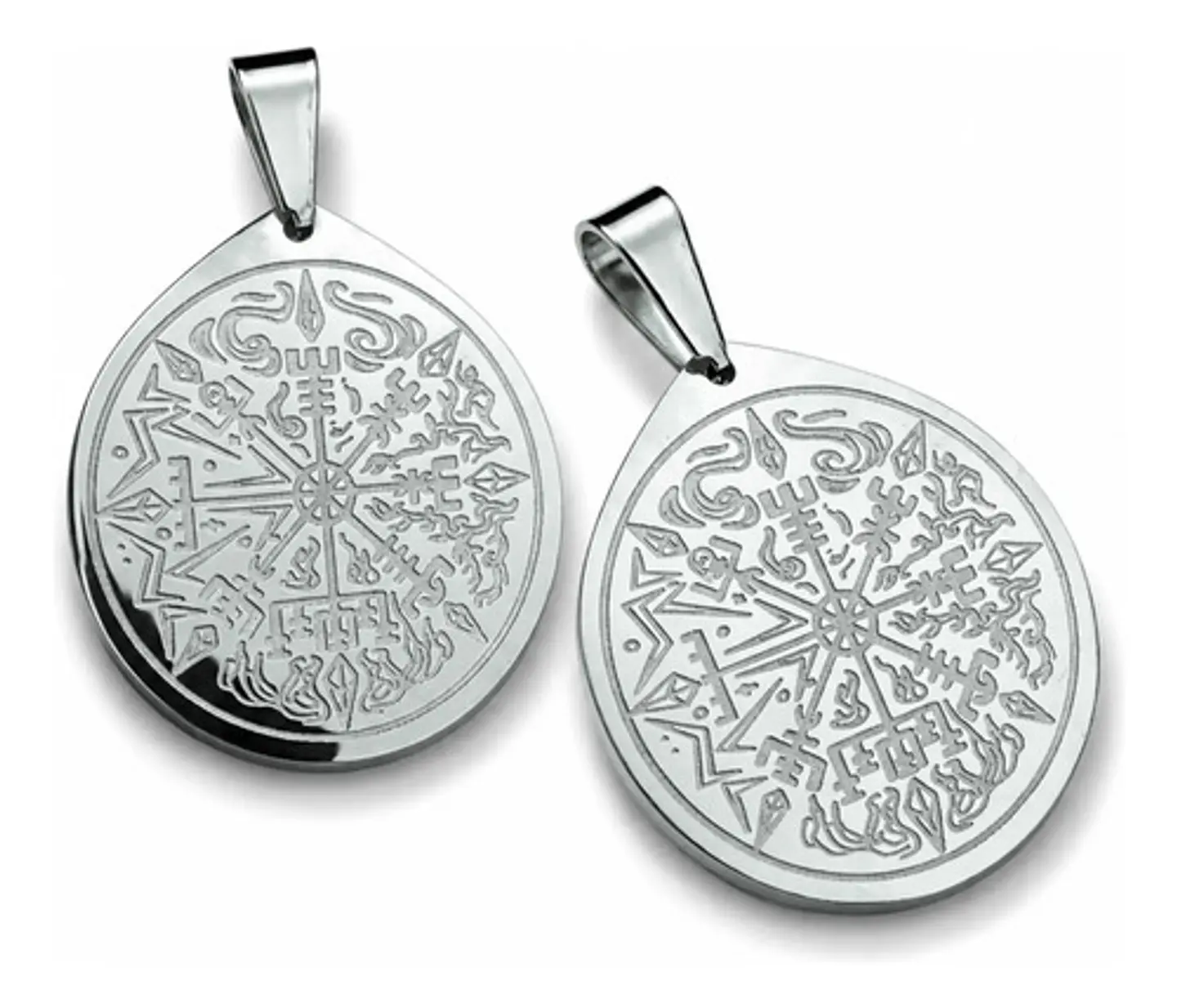 Pack X2 Vikingos De Acero Para Hombre Dijes Vegvisir Amuleto 11