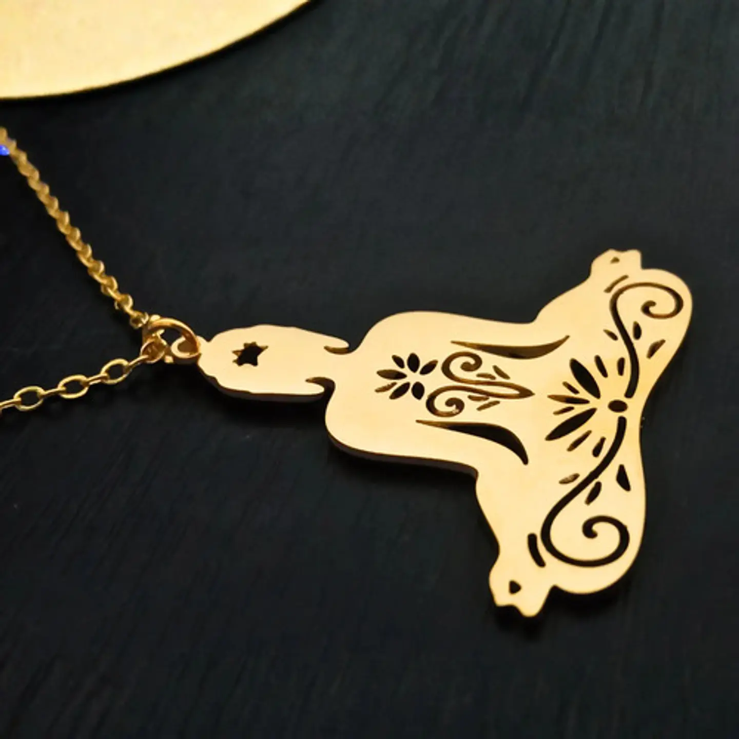 Collar De Acero Para Mujer Dije Buda En Meditación Zen Yoga 6