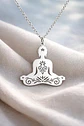 Collar De Acero Para Mujer Dije Buda En Meditación Zen Yoga - Miniatura 17