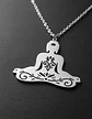 Collar De Acero Para Mujer Dije Buda En Meditación Zen Yoga - Miniatura 20
