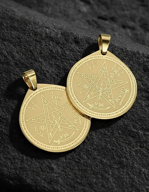 Set 5 Dijes Para Hombre Mujer Medallas Amuleto Tetragrámaton