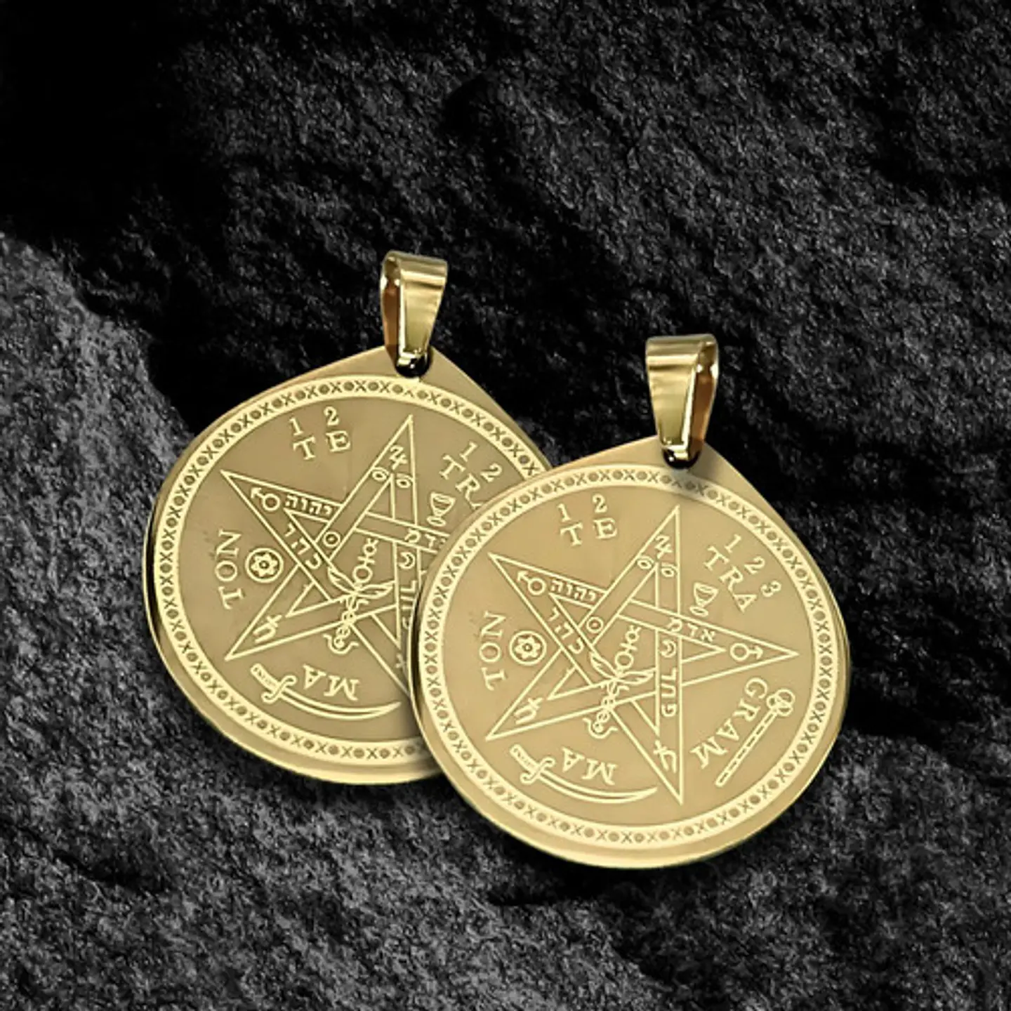 Set 5 Dijes Para Hombre Mujer Medallas Amuleto Tetragrámaton 3