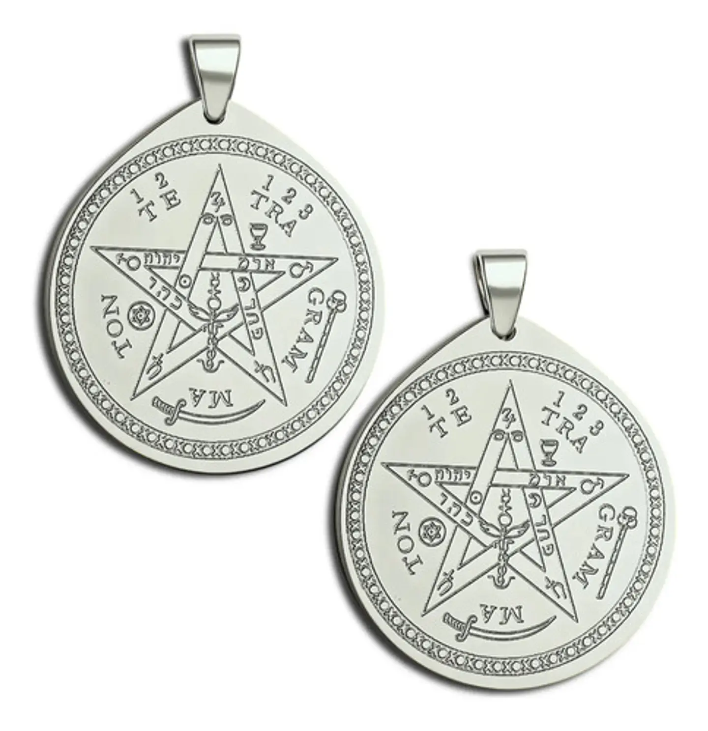 Set 5 Dijes Para Hombre Mujer Medallas Amuleto Tetragrámaton 9