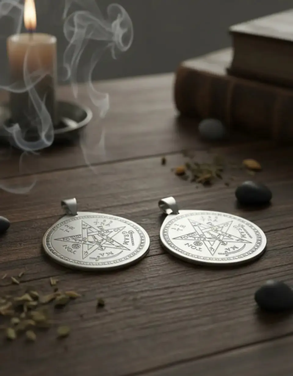 Set 5 Dijes Para Hombre Mujer Medallas Amuleto Tetragrámaton 15