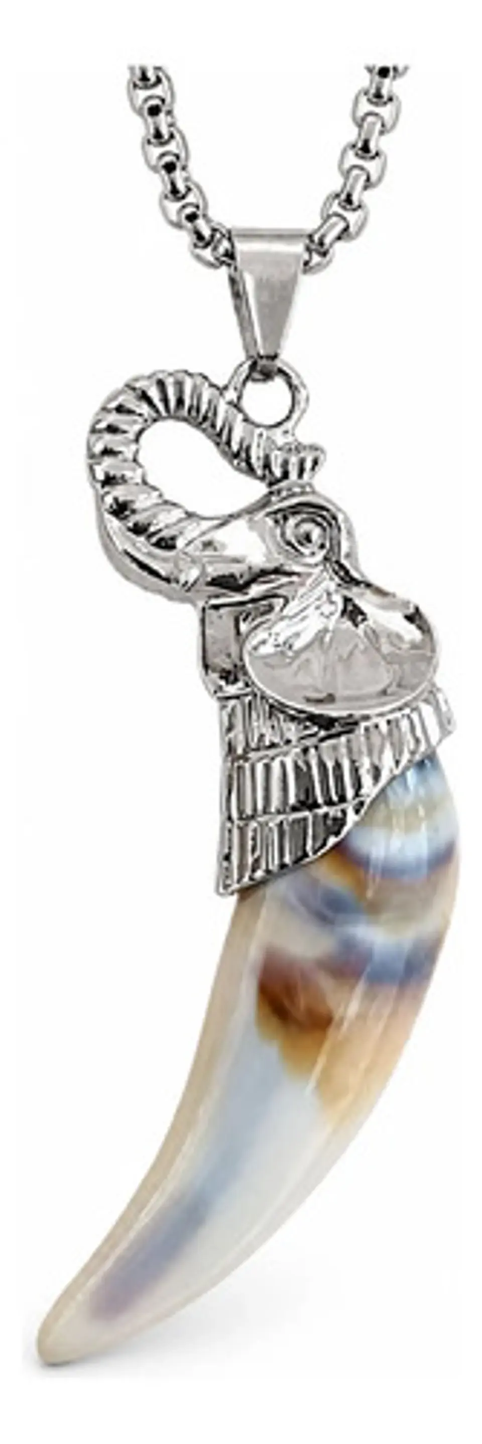 Collar Para Hombres Y Mujeres Dije Colmillo Diente Elefante 1