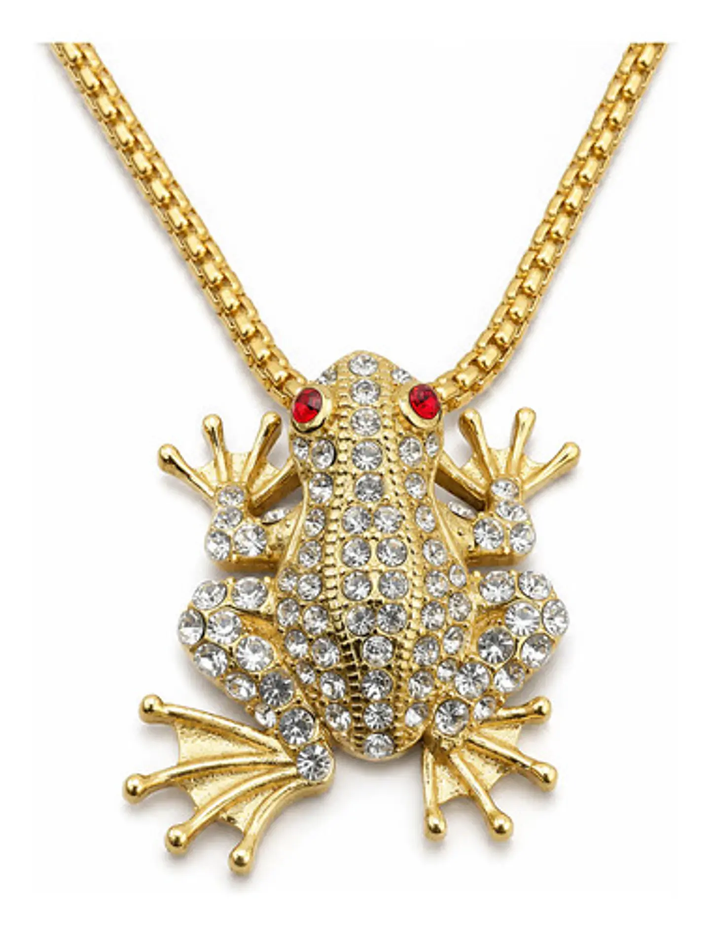 Collar De Acero Para Hombre Y Mujer Dije Rana Piedras Hiphop 1