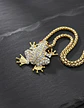 Collar De Acero Para Hombre Y Mujer Dije Rana Piedras Hiphop - Miniatura 5