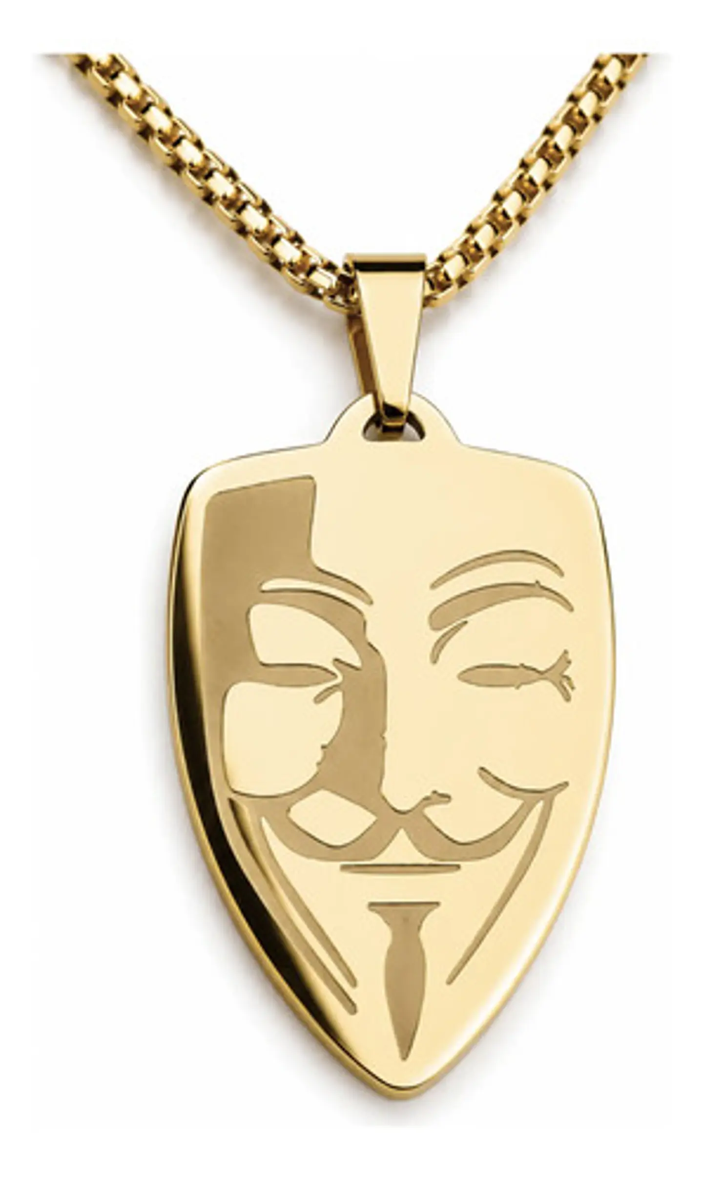 Collar De Acero Para Hombre Mujer Dije Guy Fawkes Anonymous 1
