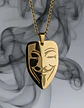 Collar De Acero Para Hombre Mujer Dije Guy Fawkes Anonymous - Miniatura 2