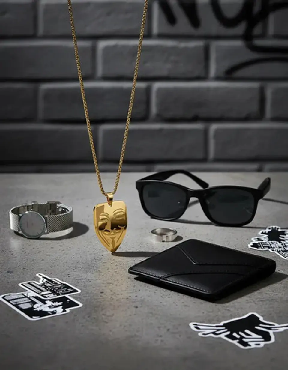 Collar De Acero Para Hombre Mujer Dije Guy Fawkes Anonymous 3