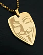 Collar De Acero Para Hombre Mujer Dije Guy Fawkes Anonymous - Miniatura 8