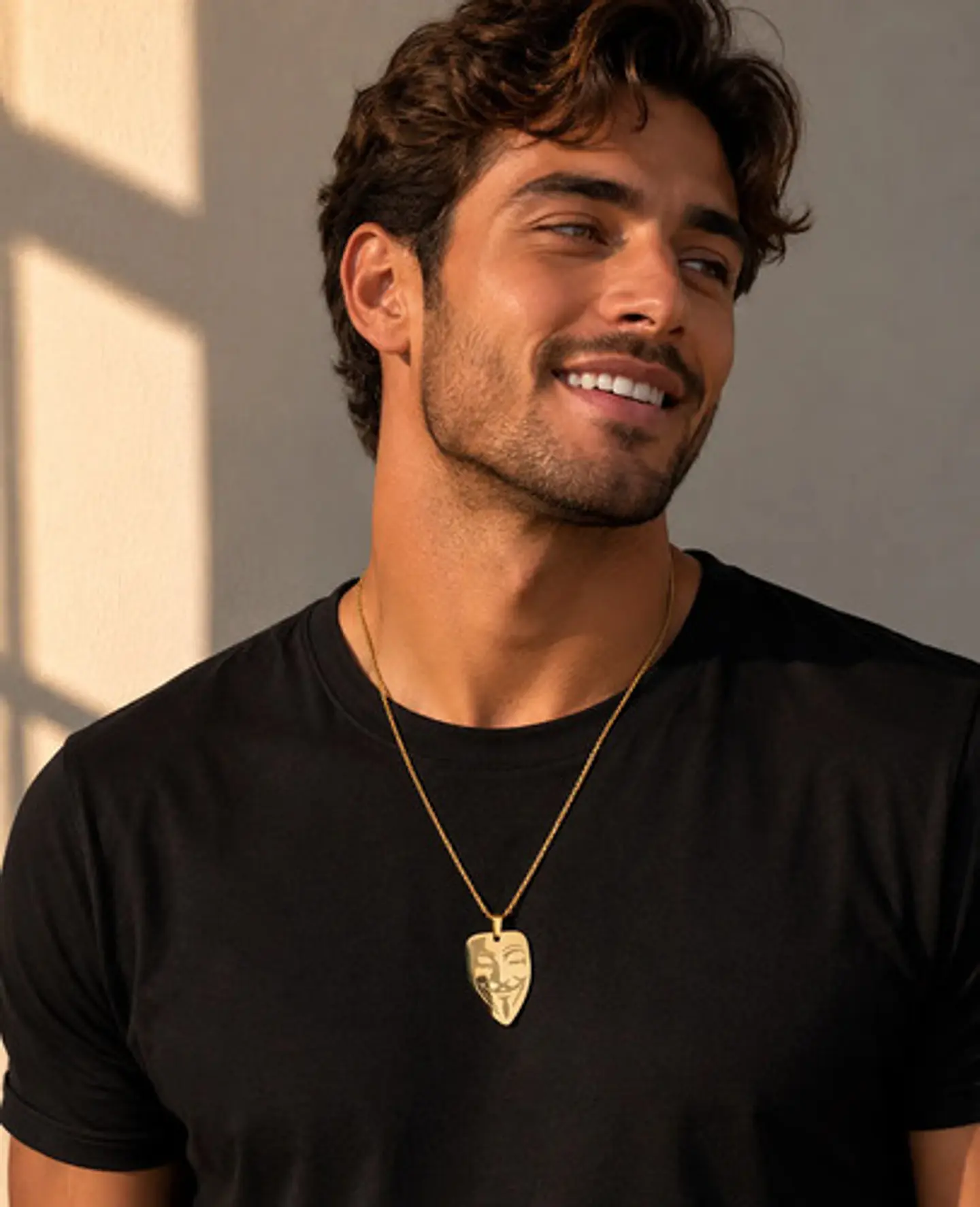 Collar De Acero Para Hombre Mujer Dije Guy Fawkes Anonymous 10