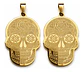 Set 2 Dijes De Acero Para Hombres Y Mujeres Calavera Cráneo - Miniatura 1