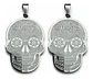 Set 2 Dijes De Acero Para Hombres Y Mujeres Calavera Cráneo - Miniatura 11