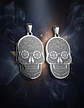 Set 2 Dijes De Acero Para Hombres Y Mujeres Calavera Cráneo - Miniatura 12