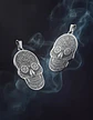 Set 2 Dijes De Acero Para Hombres Y Mujeres Calavera Cráneo - Miniatura 13