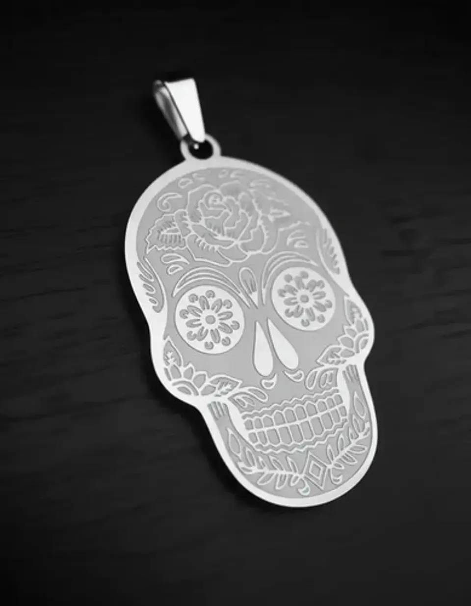 Set 2 Dijes De Acero Para Hombres Y Mujeres Calavera Cráneo 20