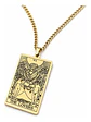 Collar De Acero Para Hombre Mujer Dije Tarot Los Enamorados - Miniatura 1