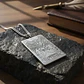 Collar De Acero Para Hombre Mujer Dije Tarot Los Enamorados - Miniatura 15