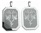 Set 2 Dijes De Acero Para Hombre Placa Grabado Dragón Alado - Miniatura 11