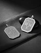 Set 2 Dijes De Acero Para Hombre Placa Grabado Dragón Alado - Miniatura 13
