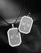 Set 2 Dijes De Acero Para Hombre Placa Grabado Dragón Alado - Miniatura 14