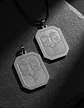 Set 2 Dijes De Acero Para Hombre Placa Grabado Dragón Alado - Miniatura 16