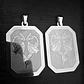 Set 2 Dijes De Acero Para Hombre Placa Grabado Dragón Alado - Miniatura 19
