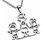 Collar De Acero Para Mujeres Dije Familia Madre E Hijos - Miniatura 1