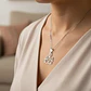 Collar De Acero Para Mujeres Dije Familia Madre E Hijos - Miniatura 5